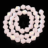 Imitation Jade Bicone Frosted Glass Bead Strands LS-EGLA-A039-J6mm-MB07-2