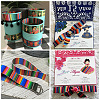 2Rolls 2 Styles Stripe Pattern Printed Polyester Grosgrain Ribbon OCOR-TA0001-37E-14