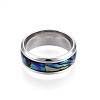 201 Stainless Steel Wide Band Finger Rings RJEW-T005-8-07-3