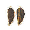 Natural Tiger Eye Pendants G-N326-127-A04-2