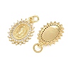 Religion Brass Micro Pave Clear Cubic Zirconia Pendants CU-CBA9482-01G-02-2