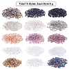 120g 15 Style Glass Bugle Beads DIY-PH0005-50-4