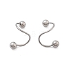 304 Stainless Steel Spiral Cartilage Earrings AJEW-A062-04P-01-4