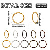 Craftdady 250Pcs 5 Colors Alloy Linking Rings FIND-CD0001-11-3