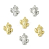 6Pcs 2 Colors Brass with Cubic Zirconia Pendants KK-CJ0003-52-8