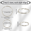 120Pcs 2 Styles Iron Split Key Rings FIND-SC0013-32P-2