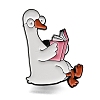 Reading Duck Enamel Pins JEWB-E797-01B-EB-1