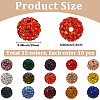 150Pcs 15 Colors Pave Disco Ball Beads RB-PA0001-09A-2