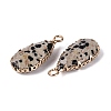 Natural Dalmatian Jasper Faceted Pendants G-Q606-104G-05-2