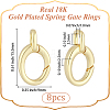8Pcs Brass Spring Gate Rings KK-BBC0028-43G-2