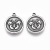 304 Stainless Steel Pendants STAS-O101-37AS-1