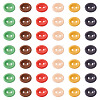 80Pcs 2-Hole Porcelain Buttons PORC-PJ0001-02F-3