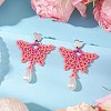 Glass Seed Beads Butterfly Stud Earrings EJEW-MZ00351-03-1