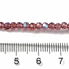 Electroplate Transparent Glass Beads Strands EGLA-A035-T3mm-L13-4