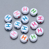 Craft Acrylic Horizontal Hole Letter Beads SACR-S201-11H-1
