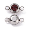 304 Stainless Steel Rhinestone Links Connectors STAS-P237-17P-M-3