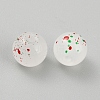 Transparent Frosted Glass Beads GLAA-WH0032-21A-2
