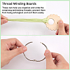 Flower Shape Wood Floss Bobbin AJEW-GF0011-05-5