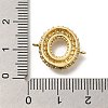 Brass Micro Pave Cubic Zirconia Links KK-I717-04O-3