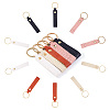 10Pcs 5 Colors PU Leather Keychain KEYC-TA0001-33-1
