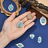6Pcs 6 Styles Dyed Synthetic Turquoise Pendants STAS-SZ0003-81-3