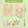 1 Set Unfinished Wood DIY Painting Pendant Decoration WOOD-SP0001-32-2