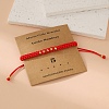 Morse Code Style Stainless Steel Braided String Bracelets for Woman Men PW-WGCCBF0-05-1