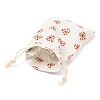 Christmas Theme Cotton Fabric Cloth Bag ABAG-H104-B16-3
