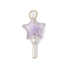 5Pcs Acrylic & Glass Pendants PALLOY-JF03526-01-2