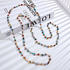 Bohemian Style Dyed Natural Shell Nuggets Beaded Long Necklaces for Women FS-WGE022A-01-4
