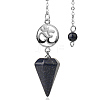 Synthetic Blue Goldstone Dowsing Pendulum Big Pendants PW-WG0D6A7-12-1