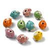 12Pcs 6 Colors Handmade Printed Porcelain Beads PORC-CJ0001-35-8