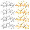 8Pcs 2 Colors Iron and Zinc Alloy Star Hair Barrettes PHAR-HY0001-06-1