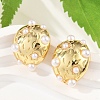 Oval Brass Stud Earrings KK-U058-65G-2