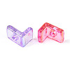 UV Plating Transparent Acrylic European Beads OACR-M027-02L-3