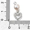 Brass Micro Pave Cubic Zirconia Pendants KK-B132-05P-3