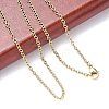 Trendy Unisex 304 Stainless Steel Cable Chain Necklaces X-NJEW-L043-16G-3