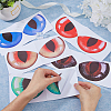 SUPERFINDINGS 5 Sheets 5 Colors Eye Shape Waterproof PVC Car Stickers FIND-FH0008-63-3