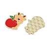 Christmas Deer Theme Alloy Enamel Pendants ENAM-D304-01E-G-2