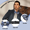 1Pc Polyester with Rhinestone Bow Ties for Bridegroom AJEW-SP0003-32D-3