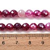 Electroplated Natural Agate Beads Strands G-B191-A07-6mm-06-5