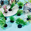 9Pcs 9 Styles Plastic Artificial Aquarium Plants DJEW-DR0001-10-4