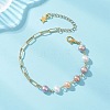 Brass Paperclip Chain Bracelets BJEW-JB13224-1