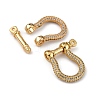 Brass Micro Pave Clear Cubic Zirconia D-Ring Anchor Shackle Clasps ZIRC-S066-052-NF-2