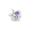 925 Sterling Silver Micro Pave Cubic Zirconia Pendants STER-Q002-02D-2