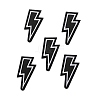Lightning Bolt Polyester Computerized Embroidery Iron on Patches PATC-WH0001-78F-2