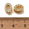 Rack Plating Number Brass Micro Pave Clear Cubic Zirconia Silde Charms KK-A231-13A-3