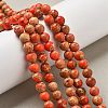 Natural Imperial Jasper Beads Strands G-A175B-8mm-07-5
