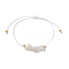 Natural White Moonstone Braided Bead Bracelets BJEW-JB11155-07-1