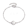 Tarnish Resistant 304 Stainless Steel Satellite Chain Bracelet Makings X-BJEW-JB10587-01-1